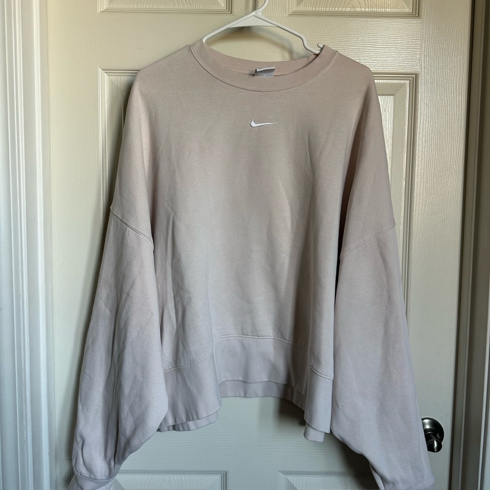 Nike Women's Soft Beige Crew Neck Sweater